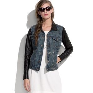 Madewell Jean and Leathsr Jacket